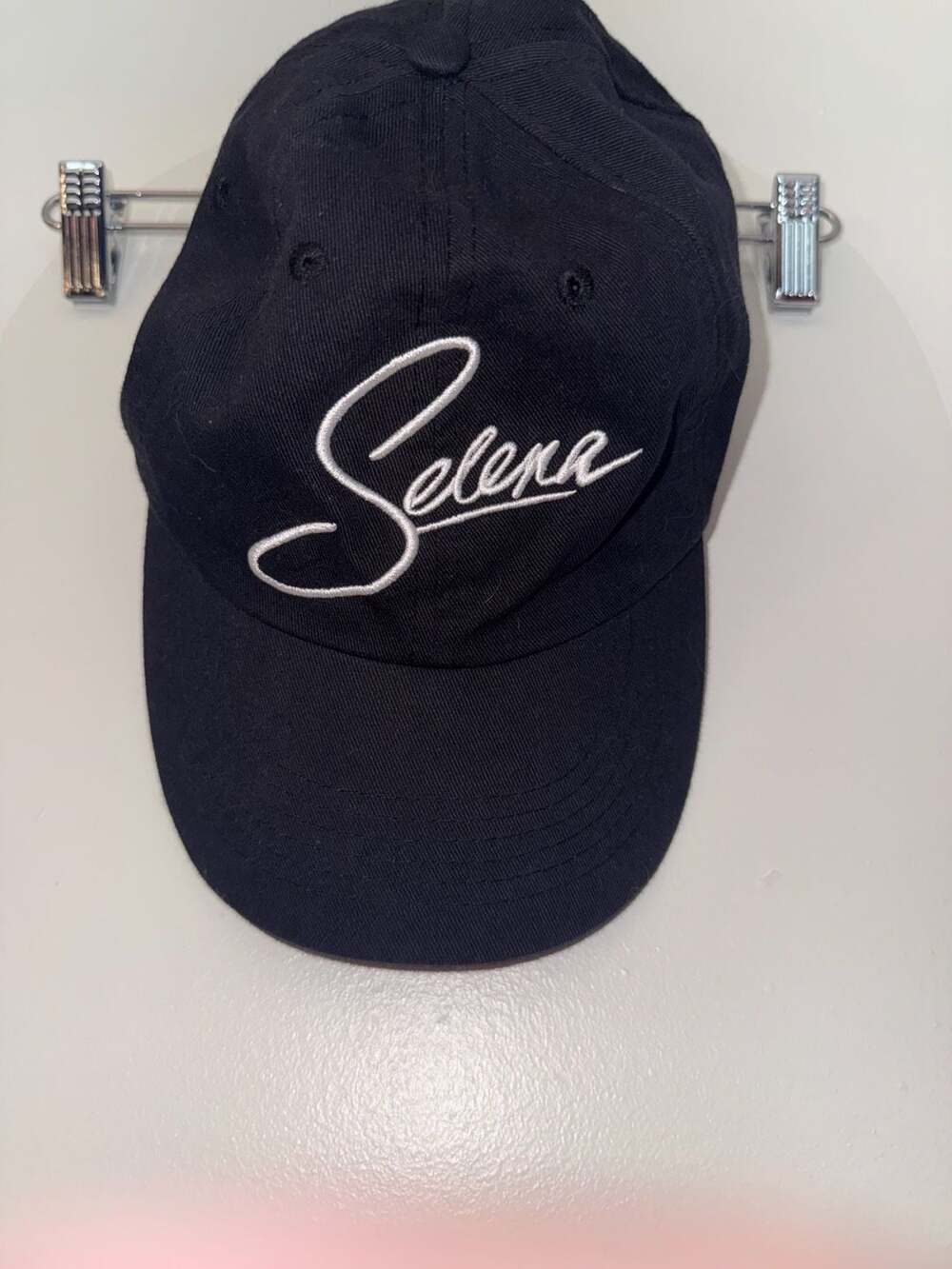 Selena Quintanilla Official Black Embroidered Signature hat